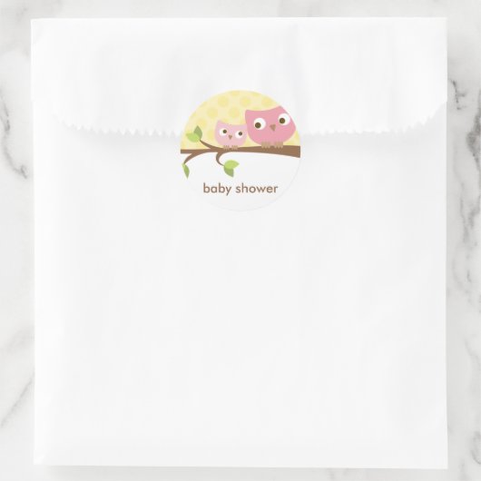 Roze Uilen Stickers (Tas)