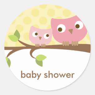 Roze Uilen Stickers