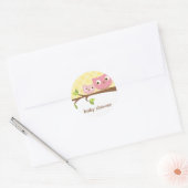 Roze Uilen Stickers (Envelop)
