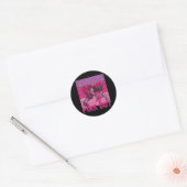 Roze uit borstkankerbewustzijn Football Ronde Sticker (Envelop)