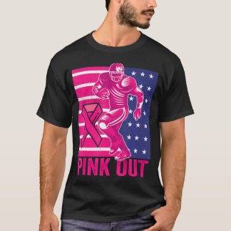 Roze uit borstkankerbewustzijn Football T-shirt