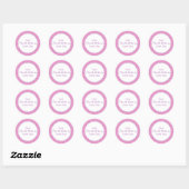 Roze Uit de keuken van gepersonaliseerde deksel St Ronde Sticker (Vel)