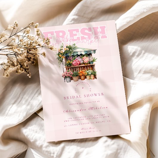 Roze uit de markt Vrijgezellenfeest Kaart