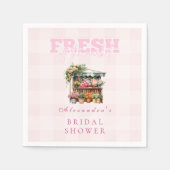 Roze uit de markt Vrijgezellenfeest Servet (Voorkant)