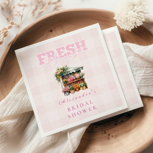 Roze uit de markt Vrijgezellenfeest Servet