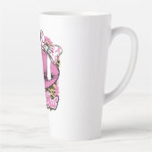 Roze uit met wielbal (Softball) Latte Mok (Rechts)