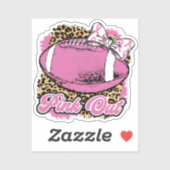 Roze uit met wielbal (Softball) Sticker (Vel)