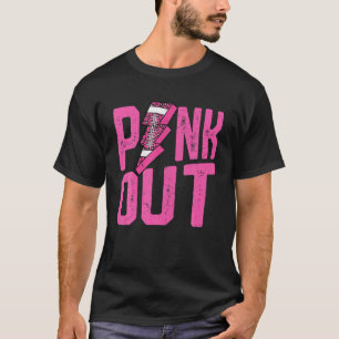 Roze uit S Breast Cancer Football Player Sport Fa T-shirt