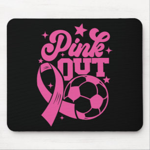 Roze Uit Trappen Voor Een Genezing Voetbal Borstka Muismat