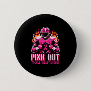 Roze uitdaging om borstkanker aan te pakken, voetb ronde button 5,7 cm