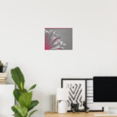 Roze Uitgelichte Bloem Poster (Thuiskantoor)