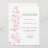  - roze - uitingen van het huwelijk kaart (Voorkant / Achterkant)