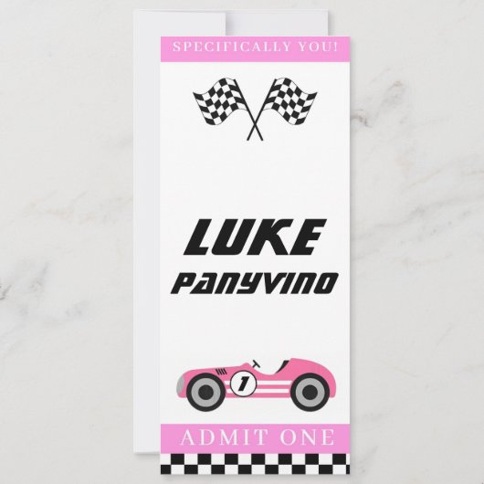 Roze uitnodiging (Achterkant)