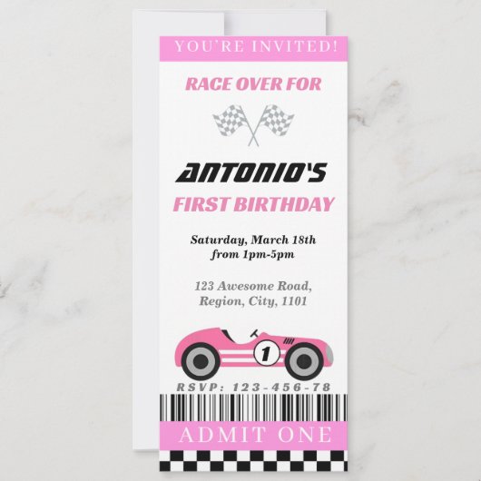 Roze uitnodiging (Voorkant)