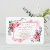 Roze uitnodiging (Staand voorkant)