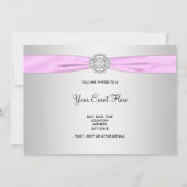 Roze uitnodiging template voor elk feest (Achterkant)