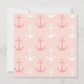 Roze uitnodiging tot Baby shower van banner van ne (Achterkant)
