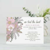 Roze uitnodiging tot het huwelijk (Staand voorkant)