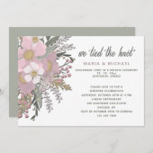 Roze uitnodiging tot het huwelijk (Voorkant / Achterkant)