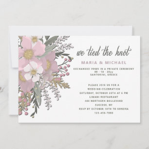 Roze uitnodiging tot het huwelijk