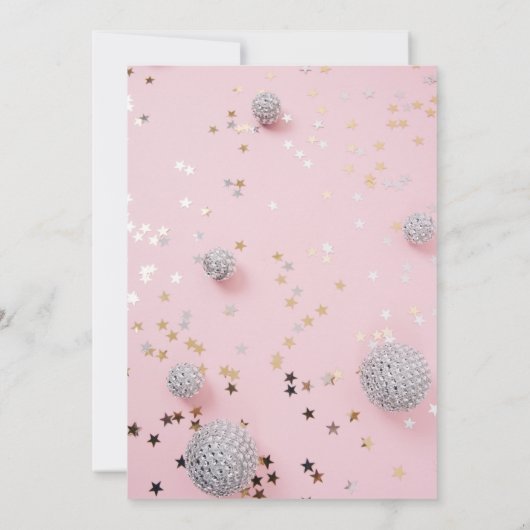 Roze uitnodiging van Birthday (Achterkant)