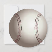 Roze uitnodiging van de Baseball Birthday (Achterkant)