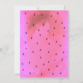 Roze uitnodiging van de Birthday Partij voor een W (Achterkant)