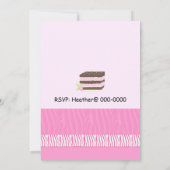 Roze uitnodiging van de Birthday Party (Achterkant)