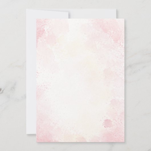 Roze uitnodiging van de Birthday Party (Achterkant)