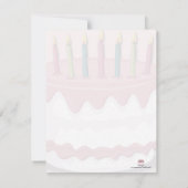 Roze uitnodiging van de Birthday Party van het mei (Achterkant)