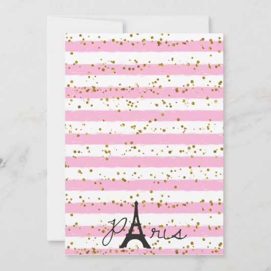 Roze uitnodiging van de Franse Partij voor een mei (Achterkant)