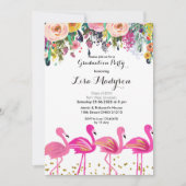 Roze uitnodiging van de GraduPartij van de Flaming (Voorkant)