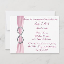 Roze uitnodiging van de Infinity Engagement Party