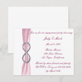 Roze uitnodiging van de Infinity Engagement Party (Voorkant / Achterkant)