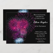 Roze uitnodiging van de Partij voor Pensionering v (Voorkant / Achterkant)