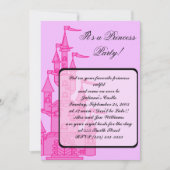 Roze uitnodiging van de prinses (Voorkant)