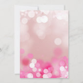 Roze uitnodiging van de Sparkle Liights Engagement (Achterkant)