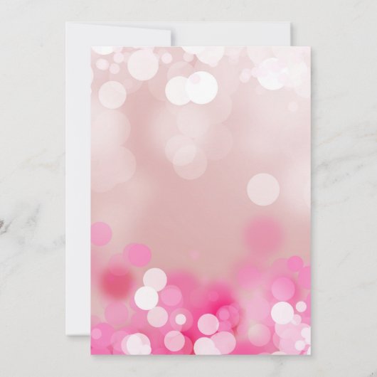 Roze uitnodiging van de Sparkle Liights Engagement (Achterkant)