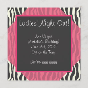 Roze uitnodiging van de Zebra partij