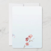 Roze uitnodiging van Dogwood Birthday Party (Achterkant)