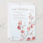 Roze uitnodiging van Dogwood Birthday Party (Voorkant)