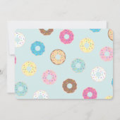 Roze uitnodiging van Donut Party | Donut Birthday (Achterkant)