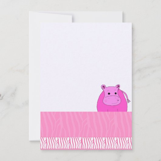 Roze uitnodiging van Hippo Partij (Achterkant)
