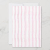 Roze Uitnodiging voor 1e Verjaardag Kleine Pompoen (Achterkant)