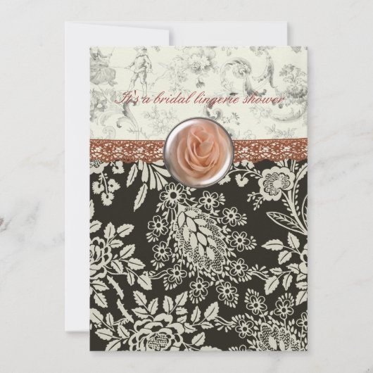 Roze uitnodiging voor bridal met links (Voorkant)