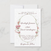 Roze uitnodiging voor bruiloft (Voorkant)