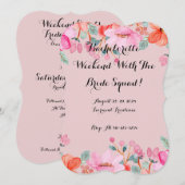 ROZE UITNODIGING VOOR DE VRIJGELLEID (Voorkant / Achterkant)