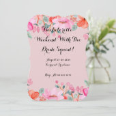 ROZE UITNODIGING VOOR DE VRIJGELLEID (Staand voorkant)