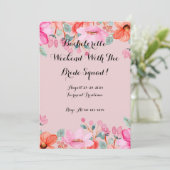 ROZE UITNODIGING VOOR DEMEISJES (Staand voorkant)