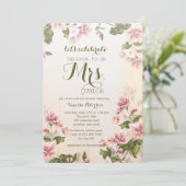 Roze uitnodiging voor Dogwood (Staand voorkant)